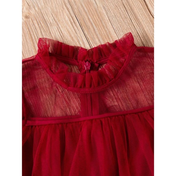 Shirley Toddler Girls Layered Hem Mesh Dress - Picture 5 of 6